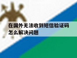 在国外无法收到短信验证码怎么解决问题