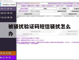 被骚扰验证码短信骚扰怎么办