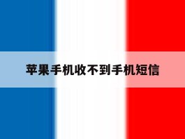 苹果手机收不到手机短信