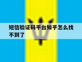 短信验证码平台知乎怎么找不到了