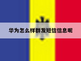 华为怎么样群发短信信息呢