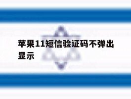苹果11短信验证码不弹出显示