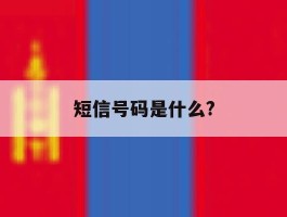 短信号码是什么?