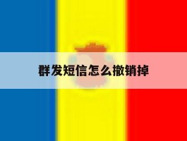群发短信怎么撤销掉