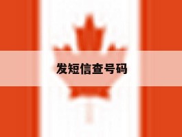 发短信查号码