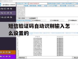 短信验证码自动识别输入怎么设置的