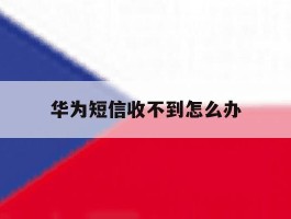 华为短信收不到怎么办