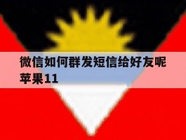 微信如何群发短信给好友呢苹果11