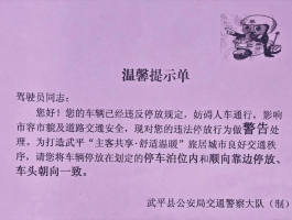 违停短信通知内容有哪些