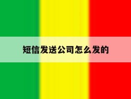 短信发送公司怎么发的