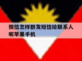 微信怎样群发短信给联系人呢苹果手机的简单介绍