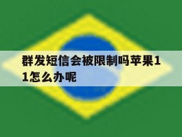 群发短信会被限制吗苹果11怎么办呢