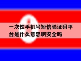 一次性手机号短信验证码平台是什么意思啊安全吗的简单介绍