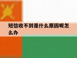 包含短信收不到是什么原因呢怎么办的词条