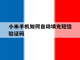 小米手机如何自动填充短信验证码