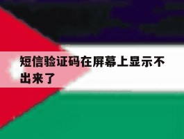 短信验证码在屏幕上显示不出来了