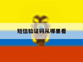 短信验证码从哪里看