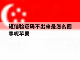 短信验证码不出来是怎么回事呢苹果
