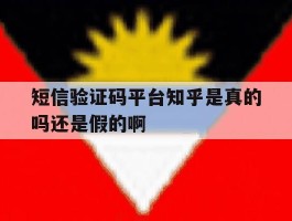 短信验证码平台知乎是真的吗还是假的啊的简单介绍