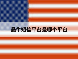 最牛短信平台是哪个平台