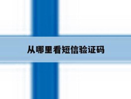 从哪里看短信验证码