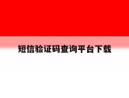短信验证码查询平台下载