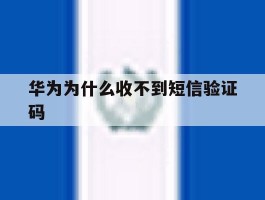 华为为什么收不到短信验证码