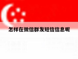 怎样在微信群发短信信息呢