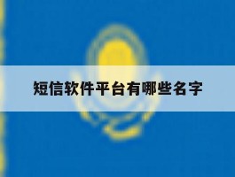 短信软件平台有哪些名字