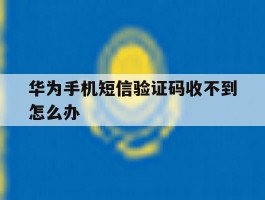 华为手机短信验证码收不到怎么办