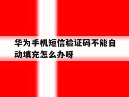 包含华为手机短信验证码不能自动填充怎么办呀的词条