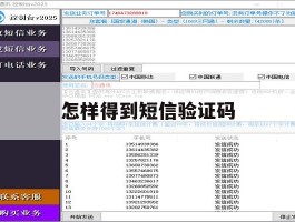 怎样得到短信验证码