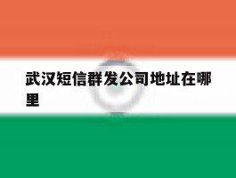 武汉短信群发公司地址在哪里