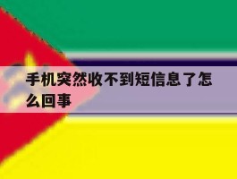 手机突然收不到短信息了怎么回事