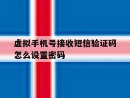 虚拟手机号接收短信验证码怎么设置密码