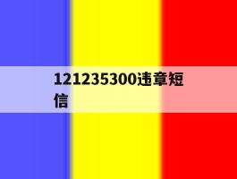 121235300违章短信