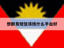 想群发短信该找什么平台好