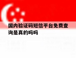 国内验证码短信平台免费查询是真的吗吗