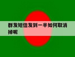 群发短信发到一半如何取消掉呢