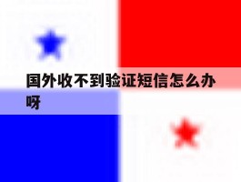 国外收不到验证短信怎么办呀