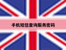 手机短信查询服务密码