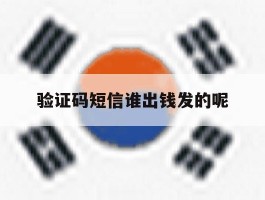 验证码短信谁出钱发的呢