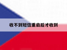 收不到短信重启后才收到