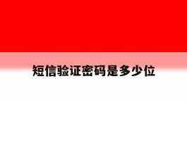 短信验证密码是多少位