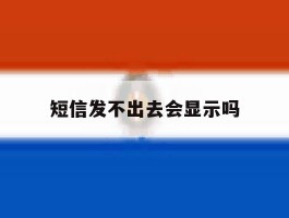 短信发不出去会显示吗
