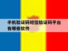 手机验证码短信验证码平台有哪些软件