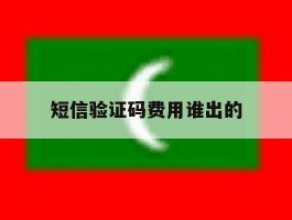 短信验证码费用谁出的