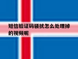 短信验证码骚扰怎么处理掉的视频呢