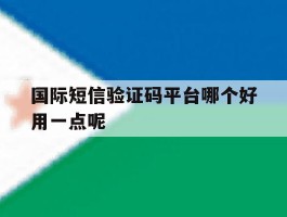 国际短信验证码平台哪个好用一点呢
