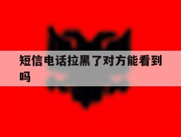 短信电话拉黑了对方能看到吗